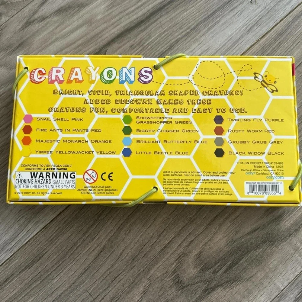 New OOLY 12 Brilliant‎ Bee Crayons